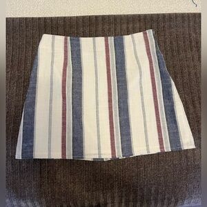 Y2K Forever 21 Blue and Red A-Line Mini Skirt- Medium